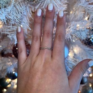 Pandora Sparkling Wishbone Ring